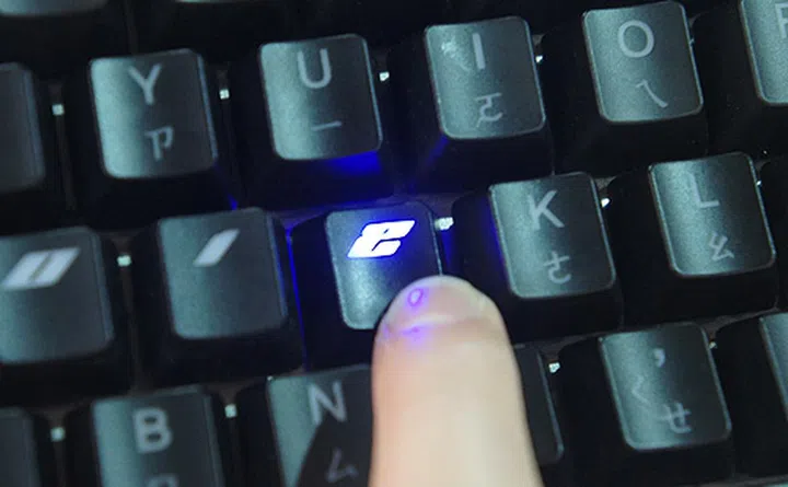 One of the five LED modes configures the keyboard such that the key only lights up if its depressed. Imagine typing in the dark with it!