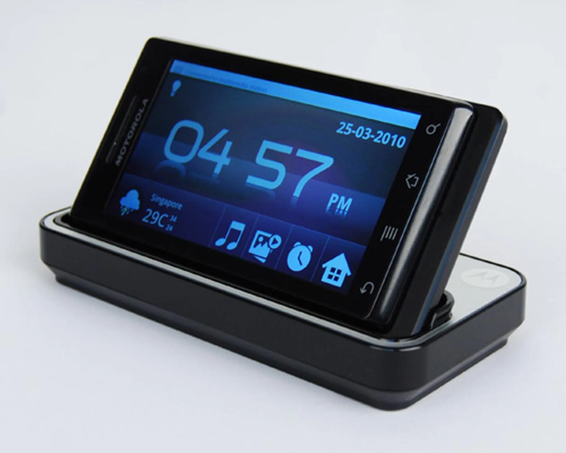 ...or hook it up to the Multimedia Station dock, connecting it to your PC to charge and perform data synchronization.