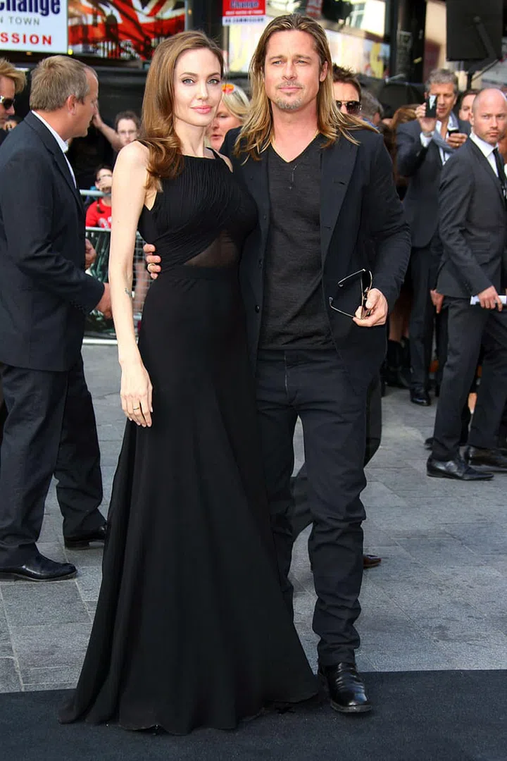 Famous for saying they would not wed until gay marriage was legalized, Brangelina finally gave in last month, saying "I do" at their home, Chateau Miraval, in France. The bride wore a Versace gown customized with her children's drawings.
