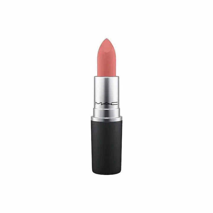 Powder Kiss Lipstick in Mull It Over, $36, M.A.C
