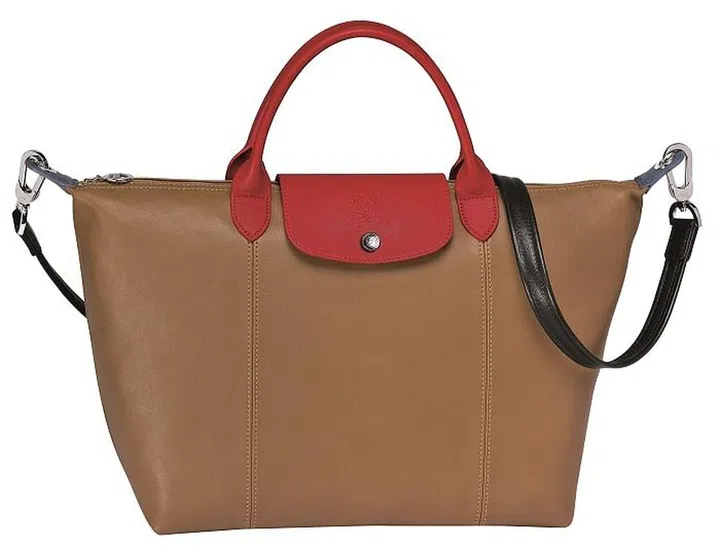 Le Pliage Cuir Medium Tote, $1,090. Photo: Longchamp