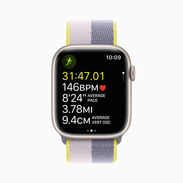 New running form metrics such as Stride Length and Vertical Oscillation help users track their runs. Photo: Apple