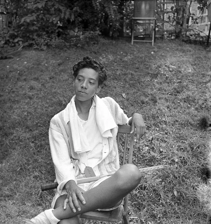 She became the first black player to compete at Wimbledon in 1951
Photo: Getty 
