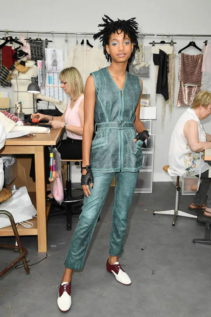 Age: 16
Confidently eccentric, Willow's style might just be as cryptic (and entertaining) as her brother Jaden's philosophical tweets. She goes for indie-meets-normcore stage and street attire, but her formalwear is polished with an unorthodox twist. She made an all-teal outfit look edgy at the Chanel Haute Couture show this summer, proving she belongs as one of the French brand's cool girls. 