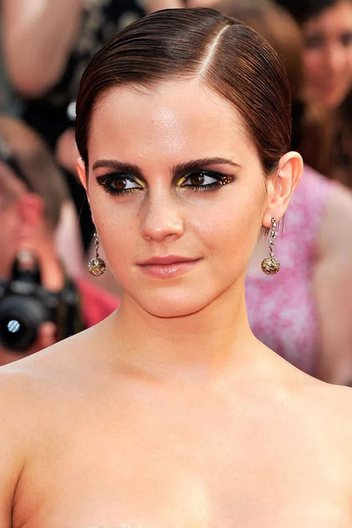 When your hair can only be as dramatic as a deep side-part with a ton of gel, then you have to let your eyes do all the talking.