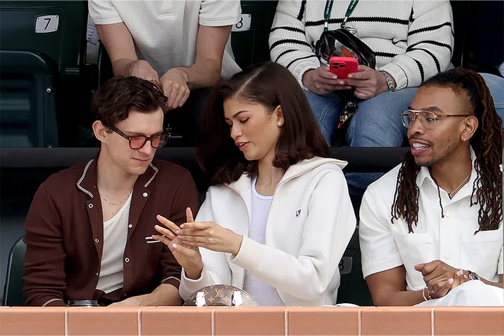 tom holland zendaya bnp paribas open 2024 tennis