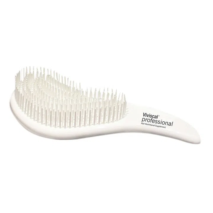 Made of soft bristles with rounded edges, it stimulates microcirculation to hair follicles while gently detangling pesky knots.
