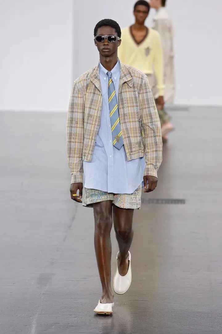 Menswear spring summer 2025 Gucci Prada Loewe Fendi DSquared2 Dries Van Noten shorts skin sexy sheer