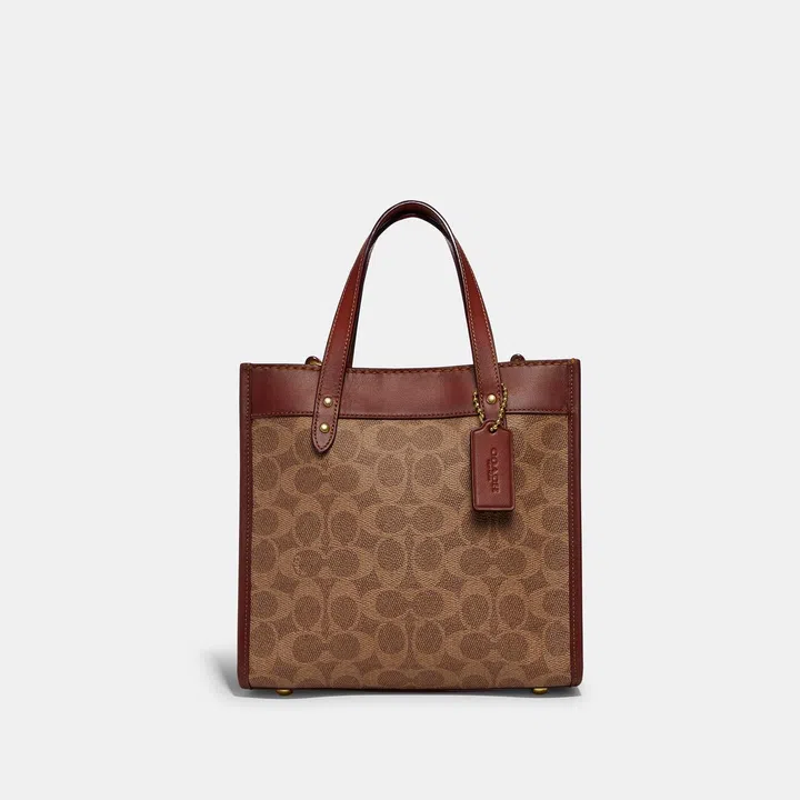 Field Tote 22 With Horse And Carriage Print, $650, Coach