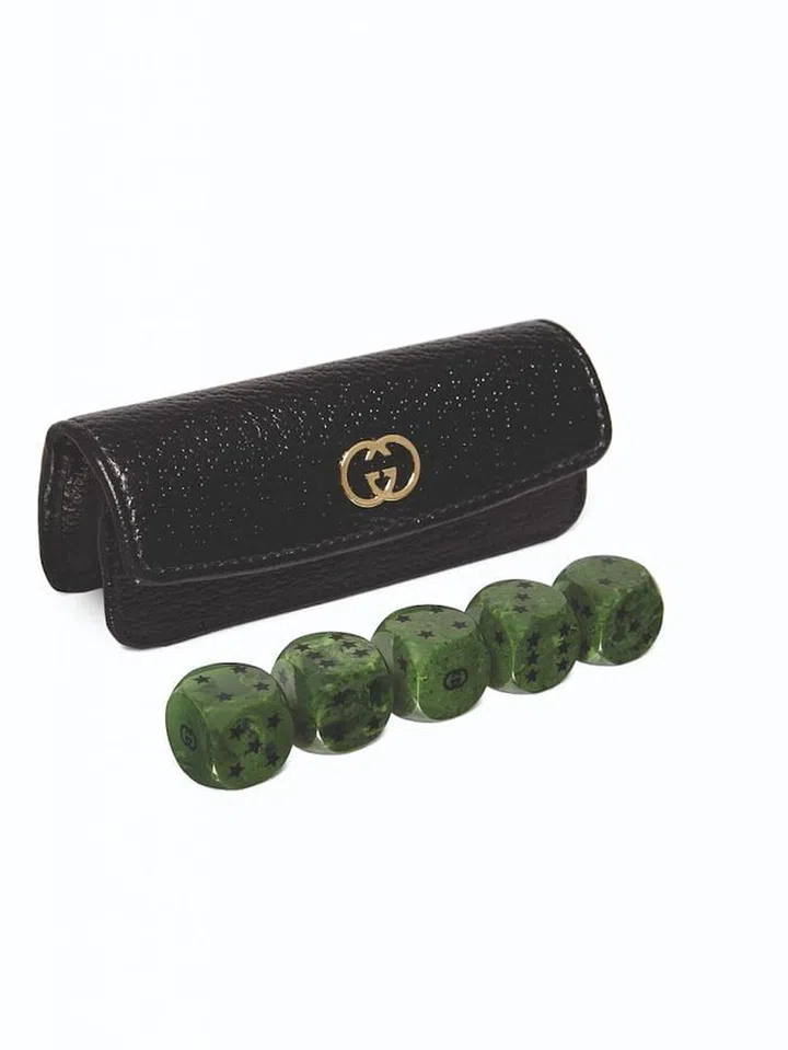 Dice set, $550, Gucci