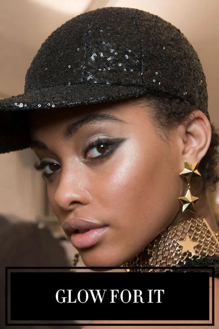 Makeup artists, just like the rest of us, can't get enough of highlighted skin. The shinier and glowier the skin, the better (just check out the cheekbones at Elie Saab, left). But skin doesn't have to sparkle to shine. Though some shows went the more traditional highlighter route (Versace, Brandon Maxwell) others got there simply with intense skin prep and moisturizer. Because even on the runway models, after weeks and weeks of traveling, nothing glows quite like healthy skin.