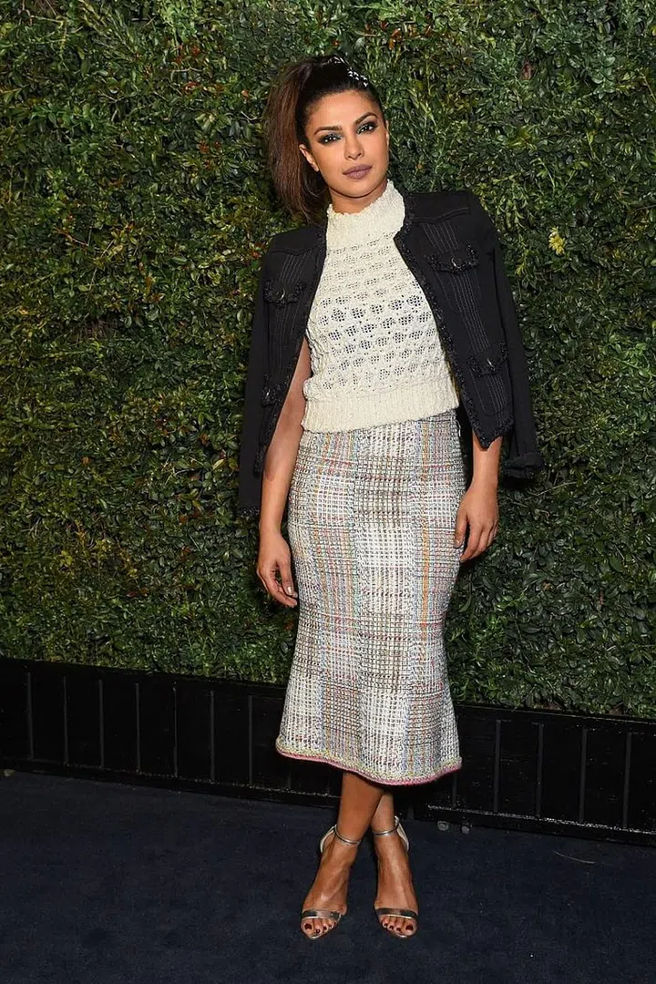 When: February 2017
Where: Charles Finch and Chanel Pre-Oscar Awards Dinner
Wearing: Chanel Resort 2017