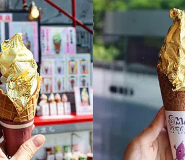 gold leaf ice cream