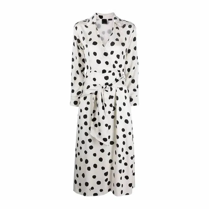 Polka Dot-Print Midi Shirt Dress, $600, Pinko at Farfetch