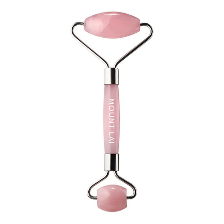 De-Puffing Rose Quartz Facial Roller, S$58, Mount Lai from Sephora