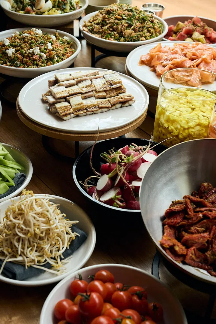 A smorgasbord of delicious Tasmanian offerings at Peppina Sims at The Tasman. Photo: Peppina Sims