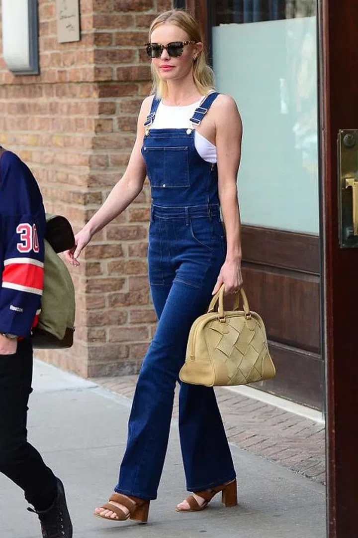 Denim can work in the heat – just keep everything else simple. Photo: Getty