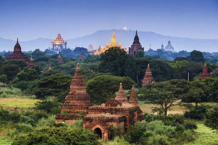 Buddhist temples can be seen across the plains of Bagan, an ancient city in central Myanmar. It has been hailed as one of the most impressive archeological sites in the world.