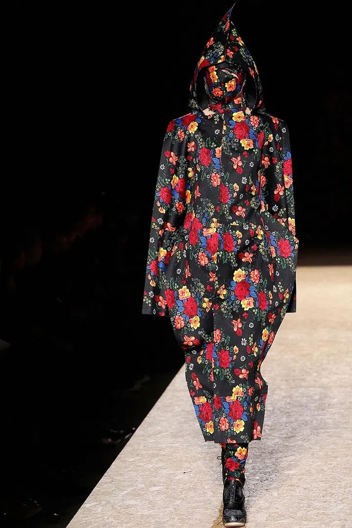 The same season also saw this look, which took top-to-toe florals to a new extreme. Not dissimilar in concept to Kim Kardashian's Givenchy Met Gala gown in 2013. We predict a sequel. Photo: Getty