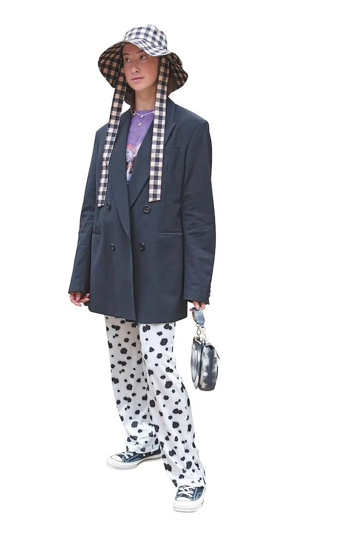 On trousers, the print lends a whimsically playful vibe. (Photo: Showbit)