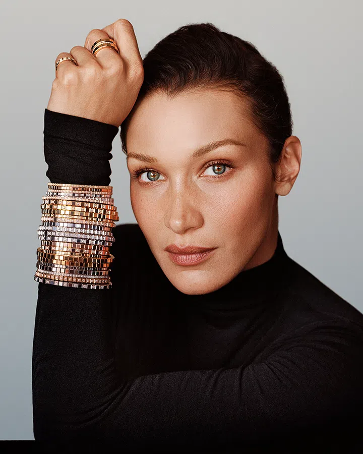 bella hadid chopard global brand ambassador ice cube jewellery