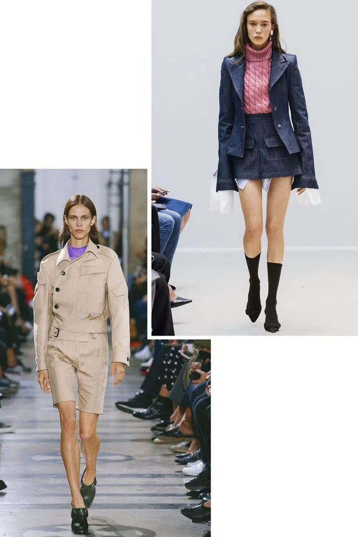 Two new faces rose above the pack in a season crowded with runway debuts: Atlein’s Antonin Tron showed a knack for devising sculptural jersey looks that evoke a heady sense of nostalgia; and Matthew Adams Dolan—best known as Rihanna’s denim whisperer—gave a classic genre a much-needed refresh with his American Psycho take on prep.

From top: Matthew Adams Dolan, Atlein

 Photo: Matthew Adams Dolan/Atlein