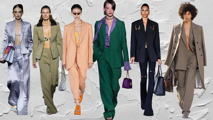 Photos (from left): Fendi, Lanvin, Stella McCartney, Valentino, Versace and Peter Do