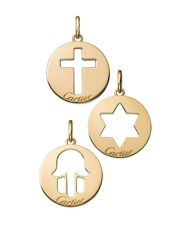 Cartier Hearts and Symbols pendants in gold