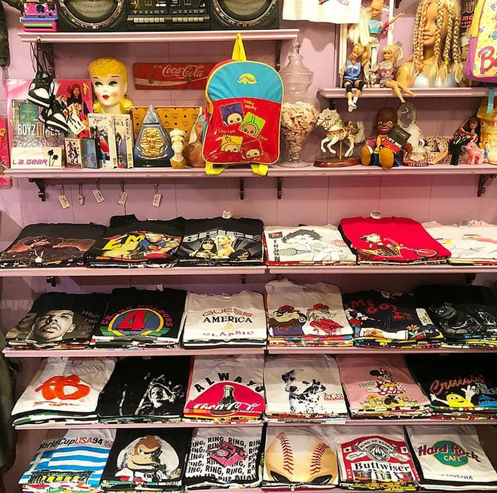Forget about trying to find a vintage Chanel tote or a secondhand Hermes Kelly over here.  Made for those who like to go on an off the beaten path, this store is stocked with editorial-friendly pieces. You can stumble across a painted Tony Alamo jacket (which was seen on Miley Cyrus and Nicki Minaj) or a Rihanna-esque vintage Princess Diana tribute tee. Otherwise, if those aforementioned items are too modest for your taste, you can go hard with a Teletubbies backpack to relive your childhood. While quirkier items seem intimidating to purchase, everyone will wander in shock and awe of your fashion finesse.

P.S. A$AP Rocky visited the store last year! 

Photo: Instagram