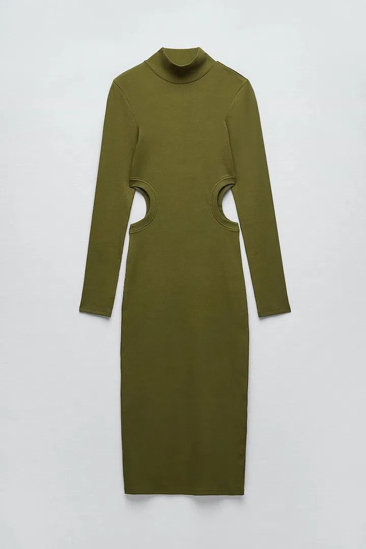 Ribbed Cut-out Dress, $49.90, Zara