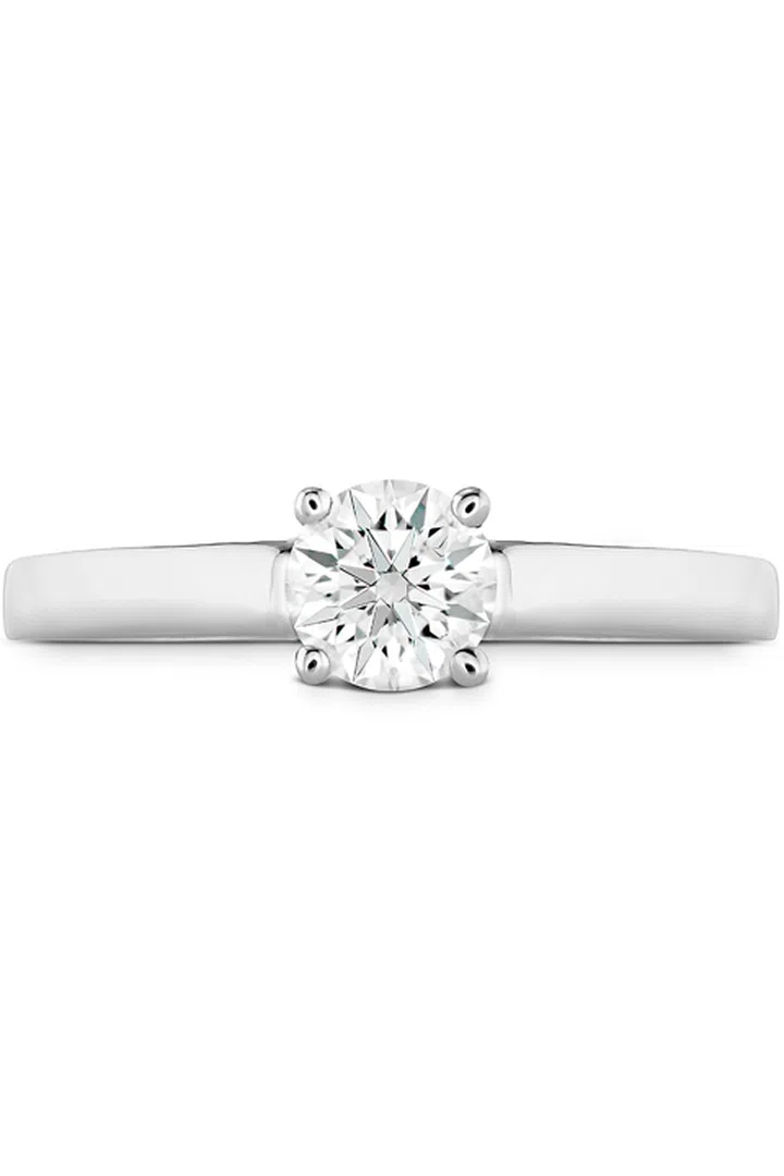 Your ring has: A round solitaire diamond

You are: A total traditional–and most likely, your ring finger is now sporting something similar to what your grandmother had. "You're a classic," says Sabatino. "Just like your ring, you have a timeless sensibility." You skip the trends and lean toward things that never go out of style. Lucky you: You're the one who never looks dated or out-of-style in old photos.

Hearts on Fire Simply Bridal Solitaire Engagement Ring, heartsonfire.com.

Photo: COURTESY OF HEARTS ON FIRE