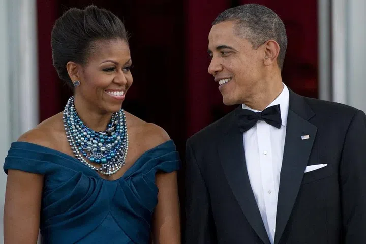 As usual, President Obama couldn't keep his eyes off his wife.