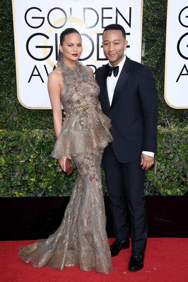 In Marchesa (Teigen). Photo: Getty