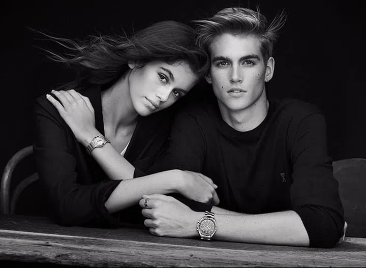 presley gerber, kaia gerber, cindy crawford, rande gerber, omega