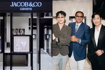 jacob and co singapore boutique opening | storefront bambam jacob arabo lee byung hun