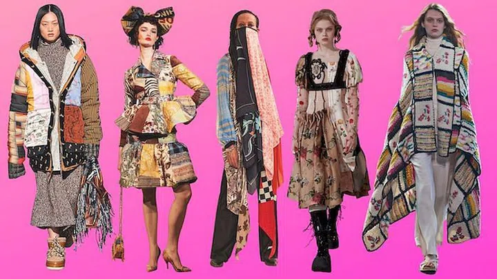 Photos (from left): Chloé, Moschino, Marine Serre, Simone Rocha and Gabriela Hearst