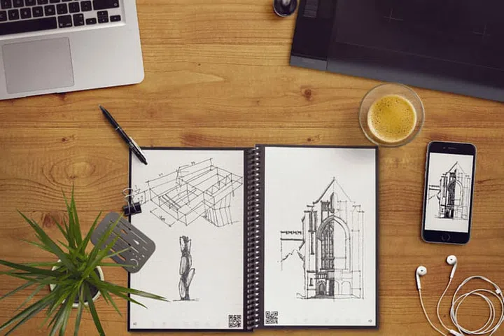 If you tend to misplace papers or get lost between all your notebooks and journals, the Everlast may be just what you need. The aptly named notebook is simply, reusable forever. It comes in pages that feel like paper, but made from a polyester composite that's fully erasable. Write your notes, snap a pic to upload them onto its own digital filing system, and wipe clean with a damp cloth.