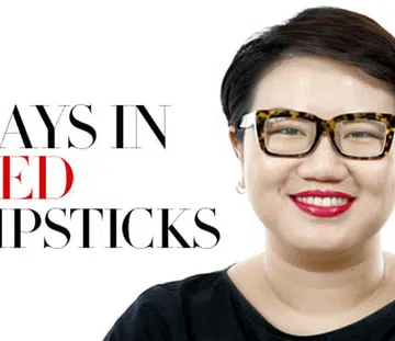 red lipstick