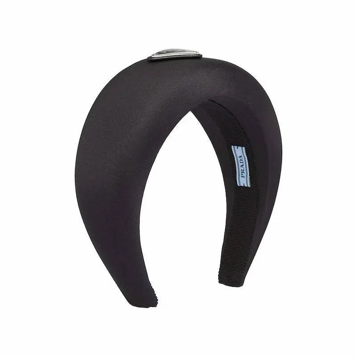 Triangle Logo Nylon Headband, $685, Prada at Farfetch