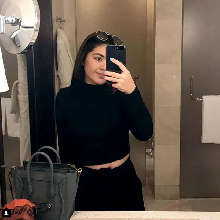 Ms Isabelle Duterte with her $4,200 Celine bag, in one of many posts showing her with her expensive, designer accessories. PHOTO: INSTAGRAM/ISABELLE DUTERTE