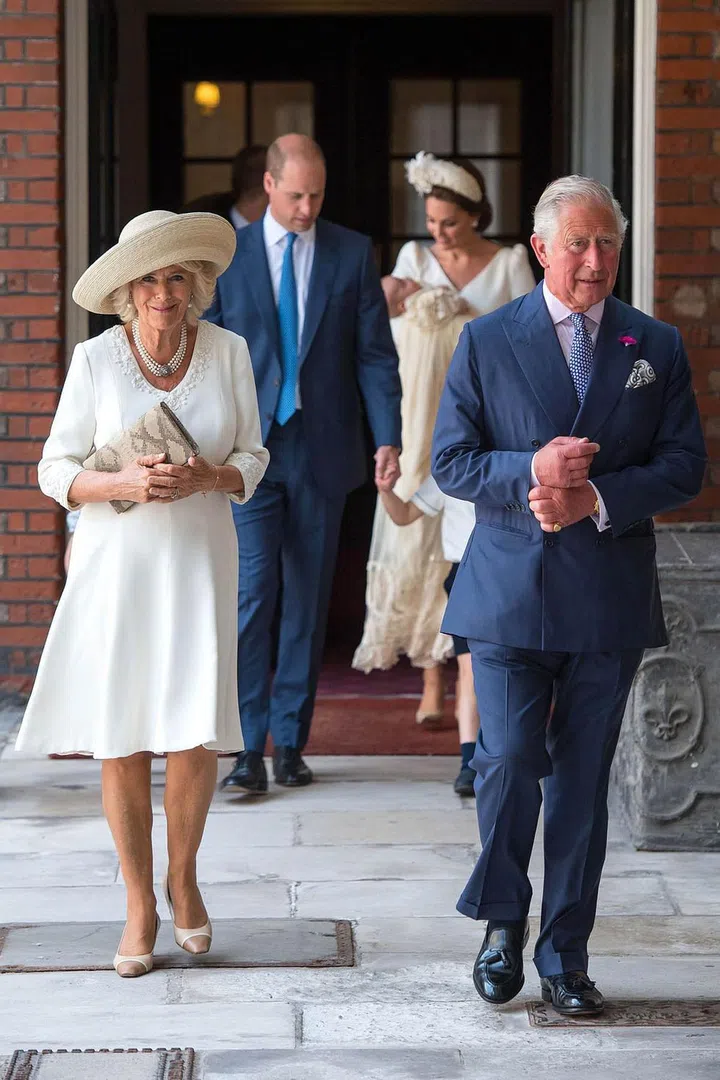 Prince Charles and Camilla Parker Bowles arriving to St. James’s Palace ahead of Prince Louis and the rest of the family. Photo: Getty