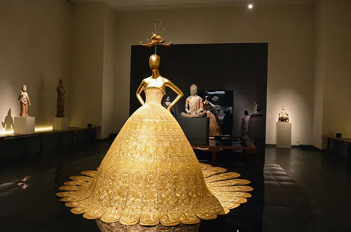 gold dress singapore Nadine Merabi Celina Gold Dress XS