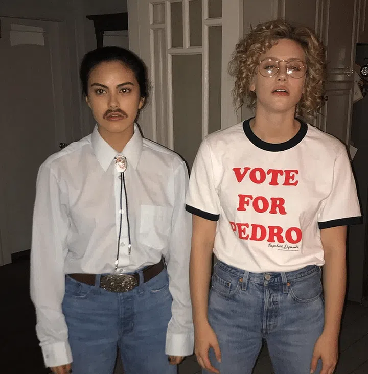 As Pedro and Napoleon Dynamite.
