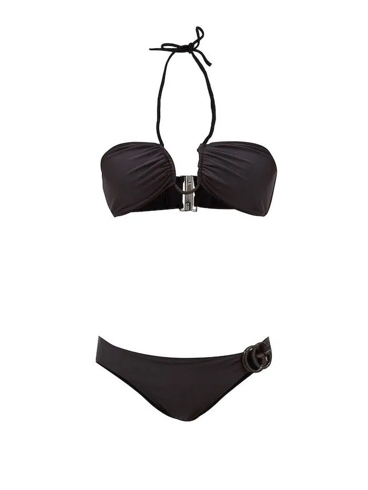 GG-Logo Halterneck Bikini, $871, Gucci at Matchesfashion