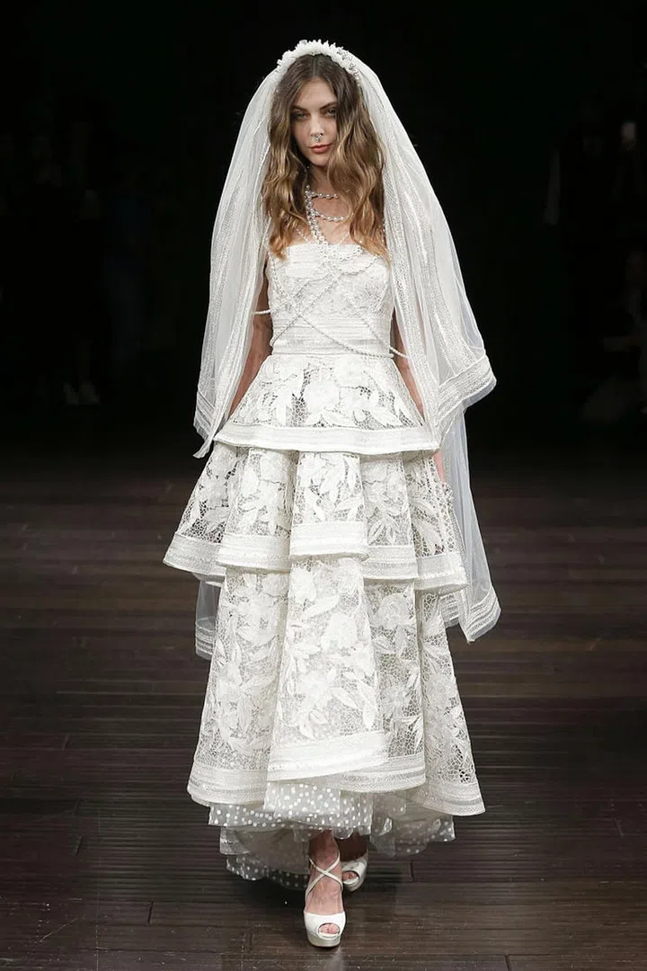 Traditional silhouettes cut short are the fashion-forward way to make classic shapes work for country settings. Naeem Khan "Sahara" dress, naeemkhan.com.