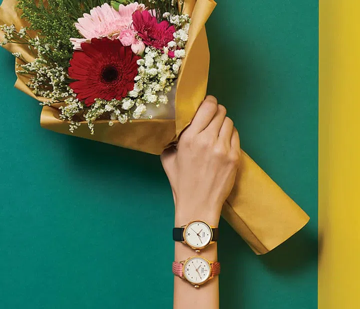 Geometric, feminine lines are what characterise Mido’s Rainflower collection. Inspired by the lotus-like architecture of Singapore’s very own ArtScience Museum, this charming 34mm range features a subtle floral dial that’s complemented by the distinct petal pattern found on the side of its case. Equipped with an automatic movement that offers 80 hours of power reserve, this graceful watch comes in five different executions, including the 500-piece limited edition shown here.

From top: Rose gold PVD coated steel and tsavorite Rainflower (limited edition) watch, $1,590; rose gold PVD coated steel and sapphire Rainflower, $1,590, Mido