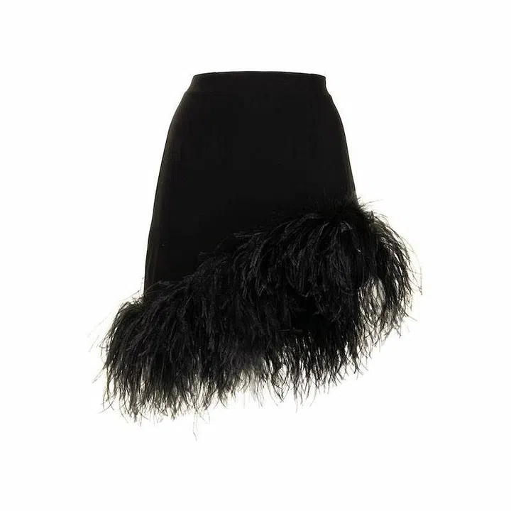 Feather Trim Mini Skirt, $1,033, 16Arlington at Farfetch
