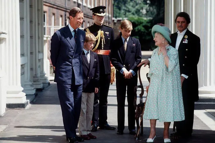 With the Queen Mother in 1995
Photo: Getty