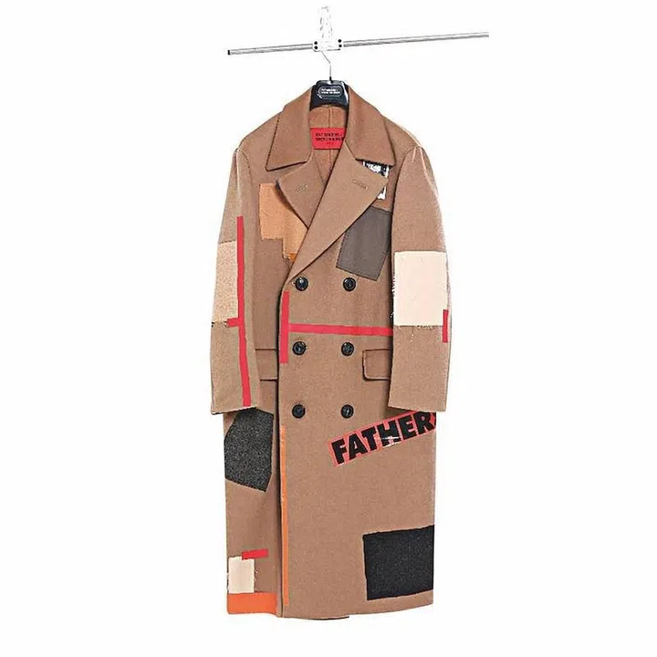 The Raf Simons x Sterling Ruby coat for Simons’s fall/winter 2014 collection, of which there are only 20 worldwide. (Photo:  Rio Furqan Saini)