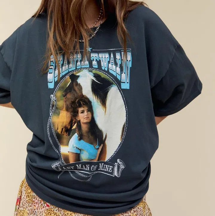 Daydreamer LA Shania Twain Any Man Of Mine OS Tee